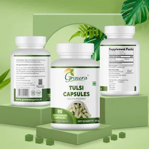 Tulsi Capsules | 90 Capsules | 500 mg/Capsule | 45 g