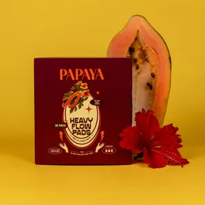 Papaya Heavy Flow Menstrual Pad | Pack of 18
