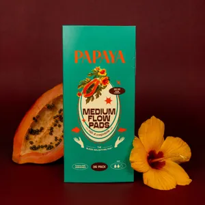 Papaya Medium Flow Menstrual Pad | Pack of 36