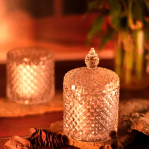 Earthy Soy Wax Candle Crystal Jar