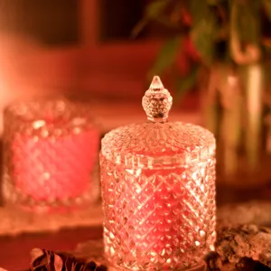 Woody Soy Wax Candle Crystal Jar