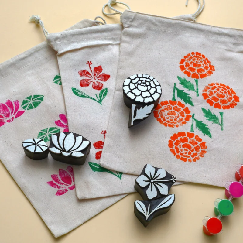 Stamp art flowers