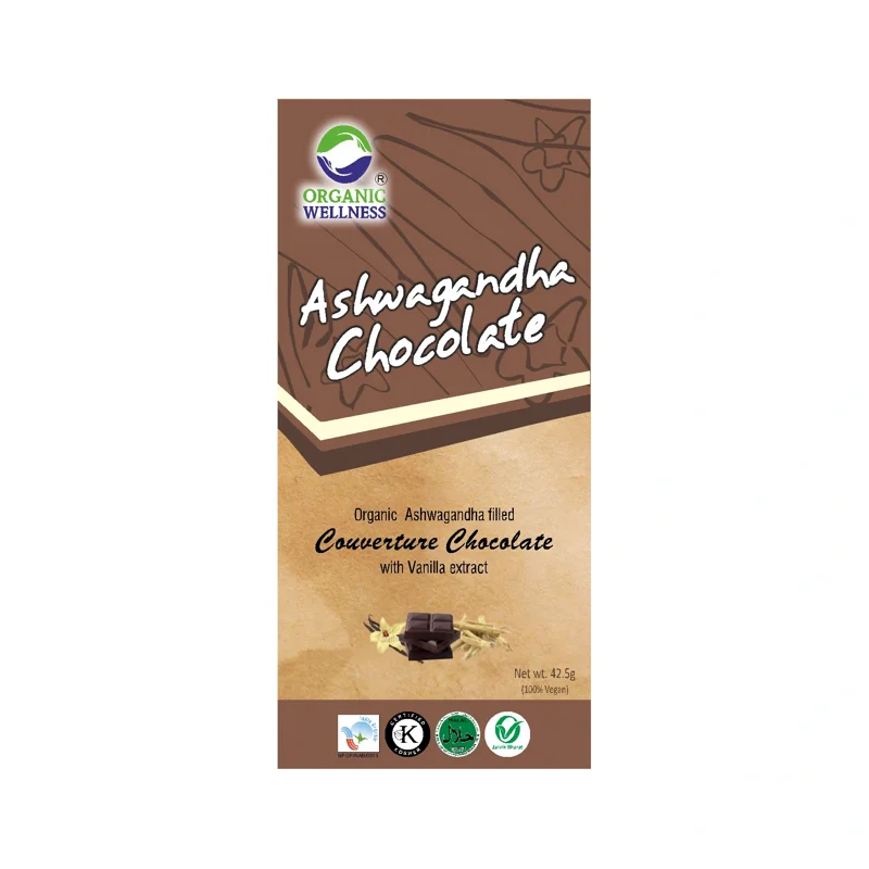 Organic Wellness Ashwagandha Chocolate – Stress Relief in Every Bite – 42.5 g
