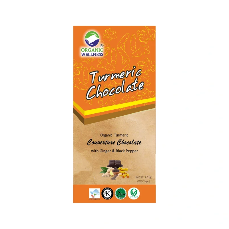 Organic Wellness Turmeric Chocolate – Certified Organic – Golden Goodness – 42.5 g