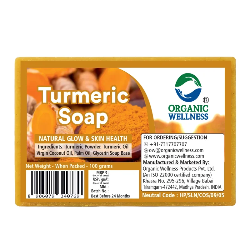 Organic Wellness Turmeric Soap – Handmade – Skin Brightening – 100 g thumbnail
