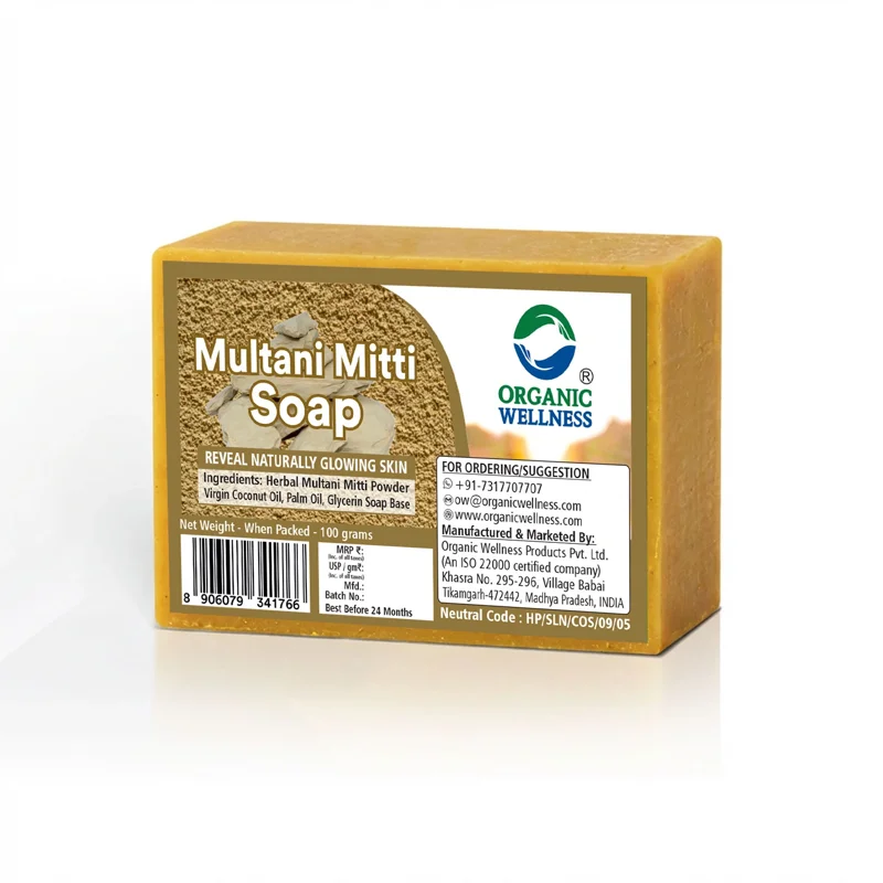 Organic Wellness Multani Soap – Handmade – Deep Cleansing, Cold-Pressed – 100 g