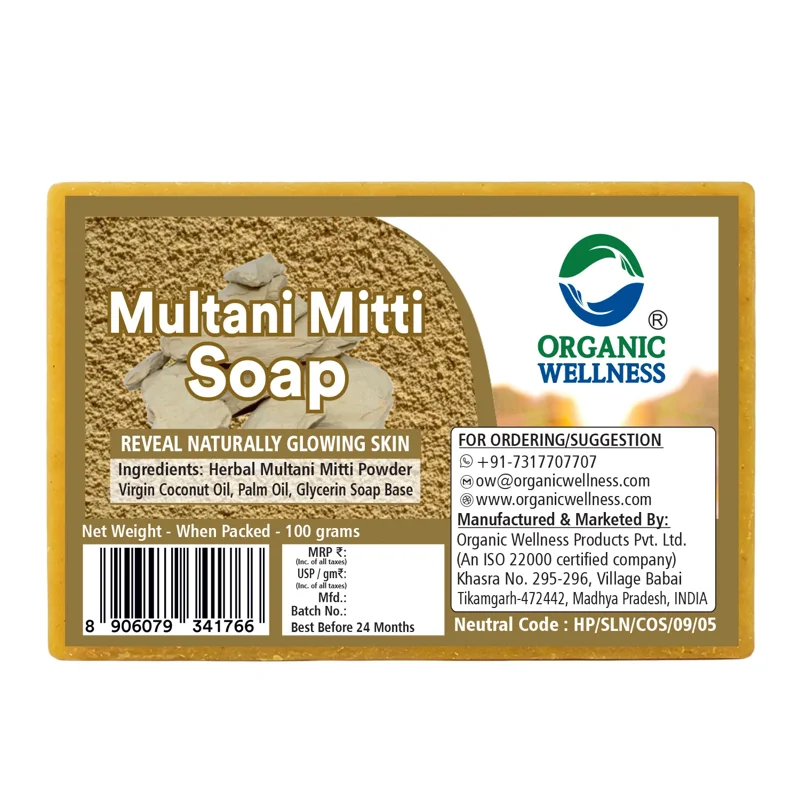 Organic Wellness Multani Soap – Handmade – Deep Cleansing, Cold-Pressed – 100 g thumbnail