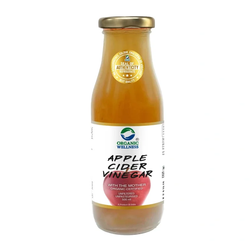 Organic Wellness Apple Cider Vinegar – Certified Organic – Unfiltered with Mother, Raw – 500 ml