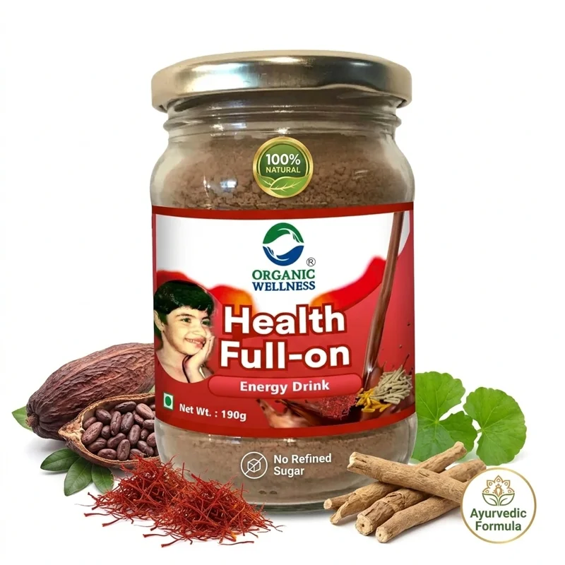 Organic Wellness Health Full On – Chocolate Nutrition Drink – Growth & Brain Health – 190 g