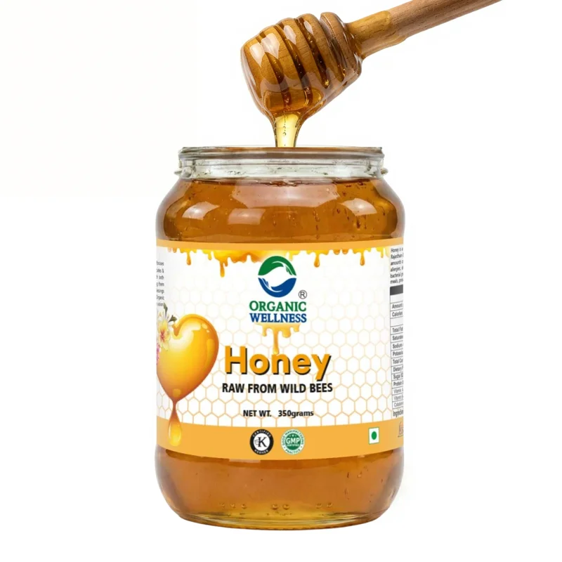Organic Wellness Honey – Pure & Raw – Unprocessed, Unrefined – 350 g