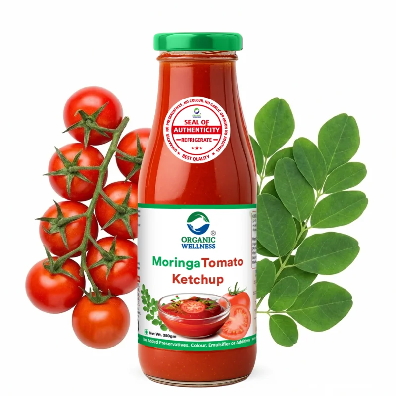 Organic Wellness Moringa Tomato Ketchup – 100% Natural – No Preservatives – 350 g