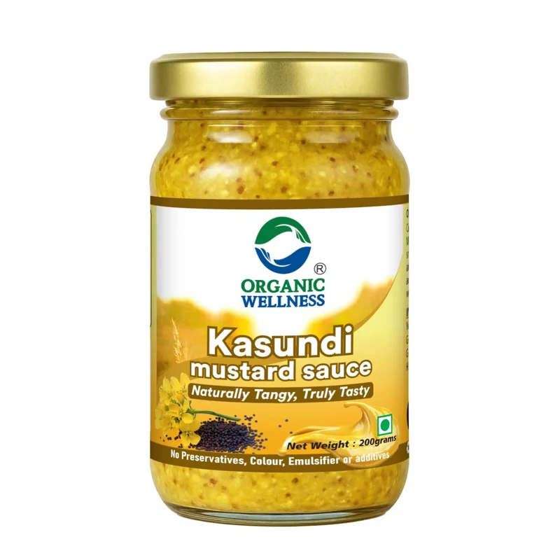 Organic Wellness Kasundi Mustard Sauce 200g – Certified Organic – No Preservatives, No Colour