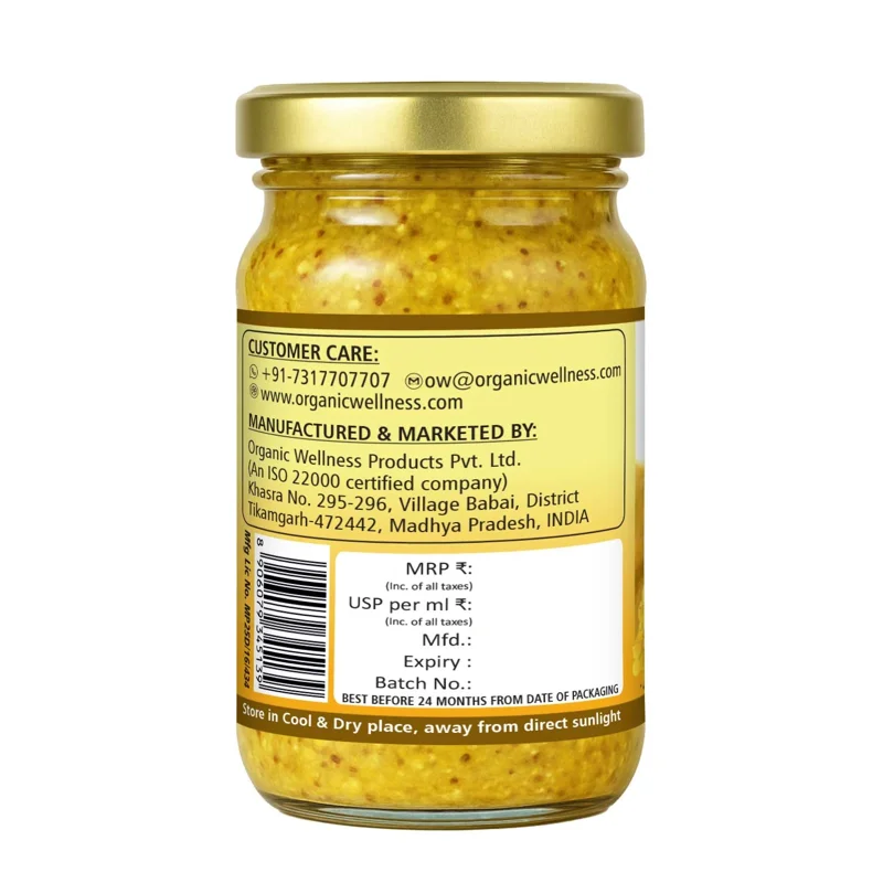 Organic Wellness Kasundi Mustard Sauce 200g – Certified Organic – No Preservatives, No Colour thumbnail