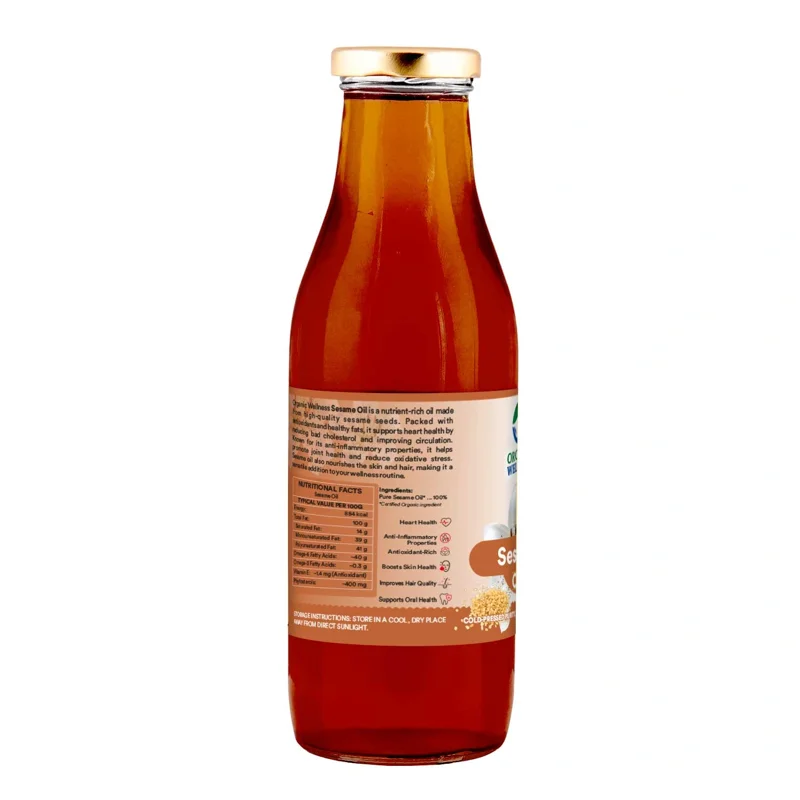 Organic Wellness Sesame Oil – Traditional – Unrefined – Cold-Pressed thumbnail