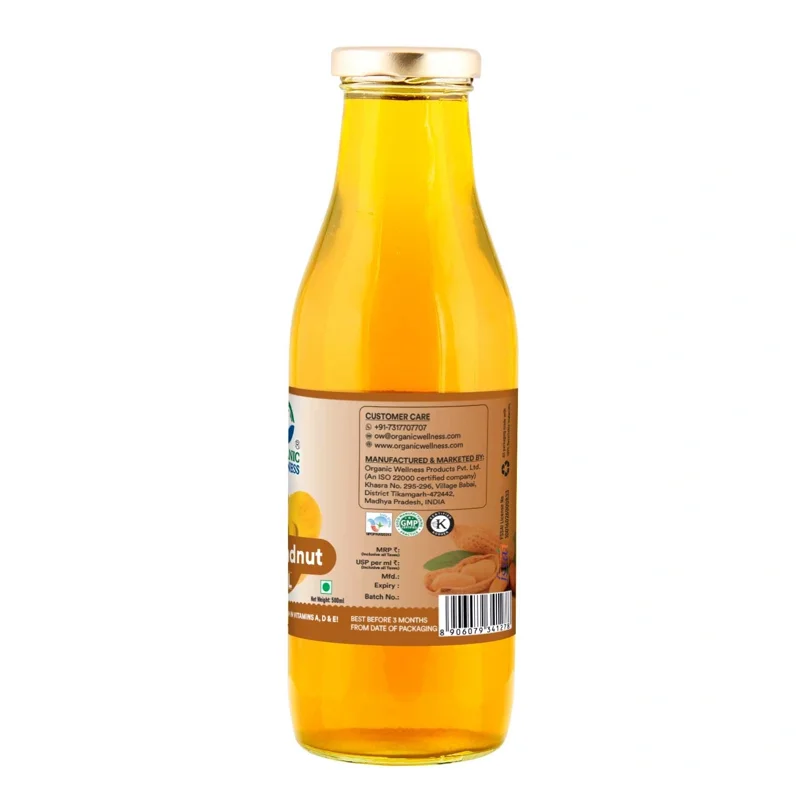 Organic Wellness Groundnut Oil – Cold-Pressed – Traditional – Certified Organic thumbnail