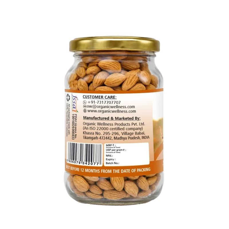 Organic Wellness Mamra Almond – Premium Indian Almonds – High Protein – 150 g thumbnail