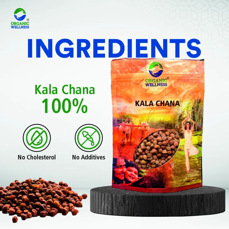 Organic Wellness Kala Chana – Whole Black Chickpeas – Bundelkhand Sourced – 450 g thumbnail