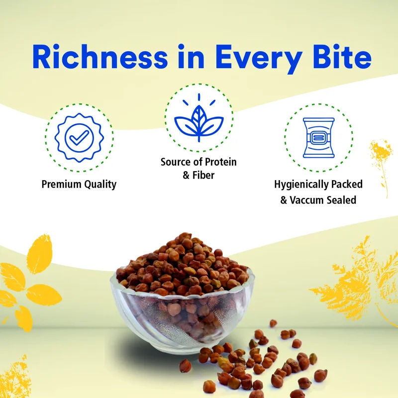 Organic Wellness Kala Chana – Whole Black Chickpeas – Bundelkhand Sourced – 450 g thumbnail