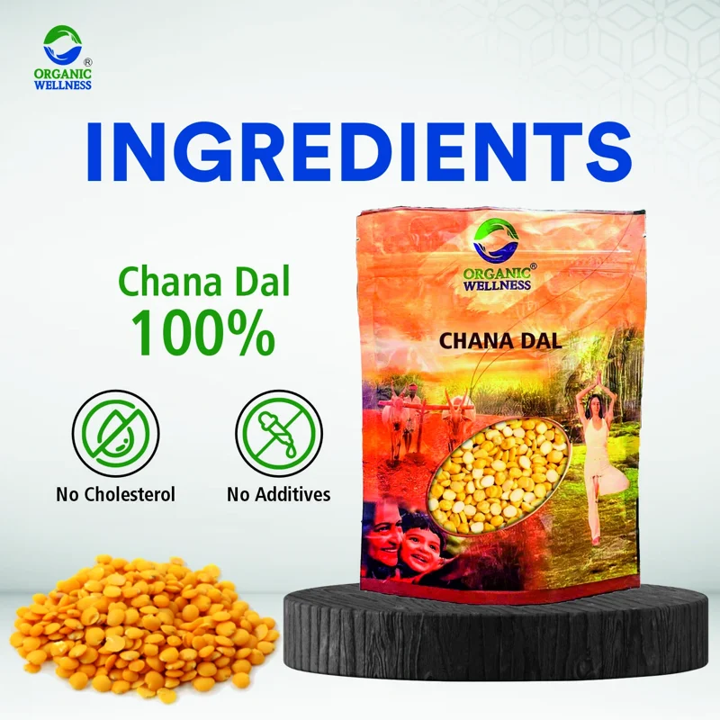 Organic Wellness Chana Dal – Split Bengal Gram – Bundelkhand Sourced – 450 g thumbnail
