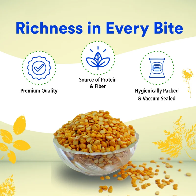 Organic Wellness Chana Dal – Split Bengal Gram – Bundelkhand Sourced – 450 g thumbnail