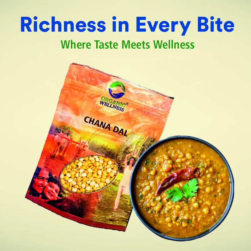 Organic Wellness Chana Dal – Split Bengal Gram – Bundelkhand Sourced – 450 g thumbnail