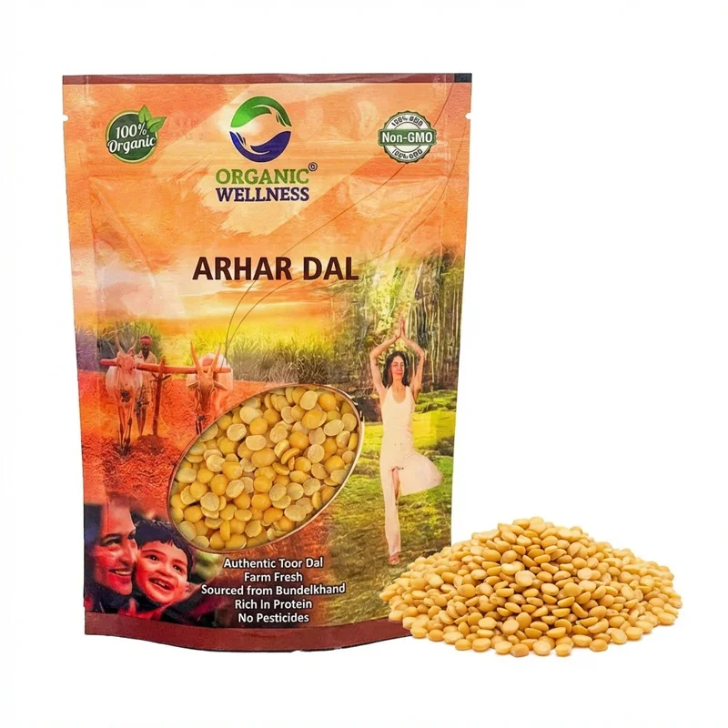 Organic Wellness Arhar Dal (Toor Dal) – Pigeon Pea – Bundelkhand Sourced – 450 g