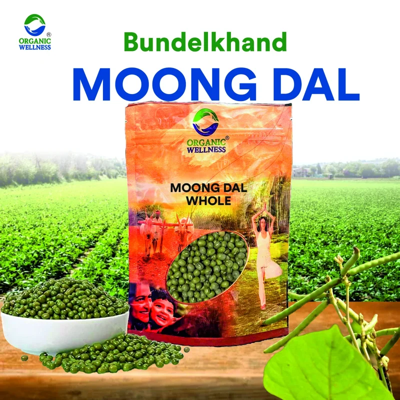 Organic Wellness Moong Dal Whole – Green Gram – Bundelkhand Sourced – 450 g