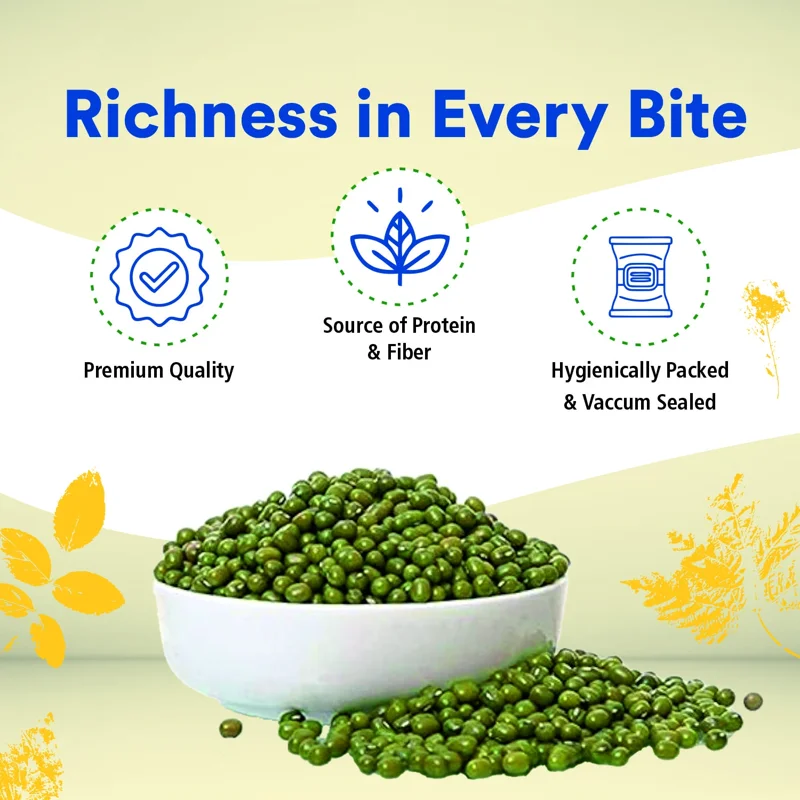 Organic Wellness Moong Dal Whole – Green Gram – Bundelkhand Sourced – 450 g thumbnail