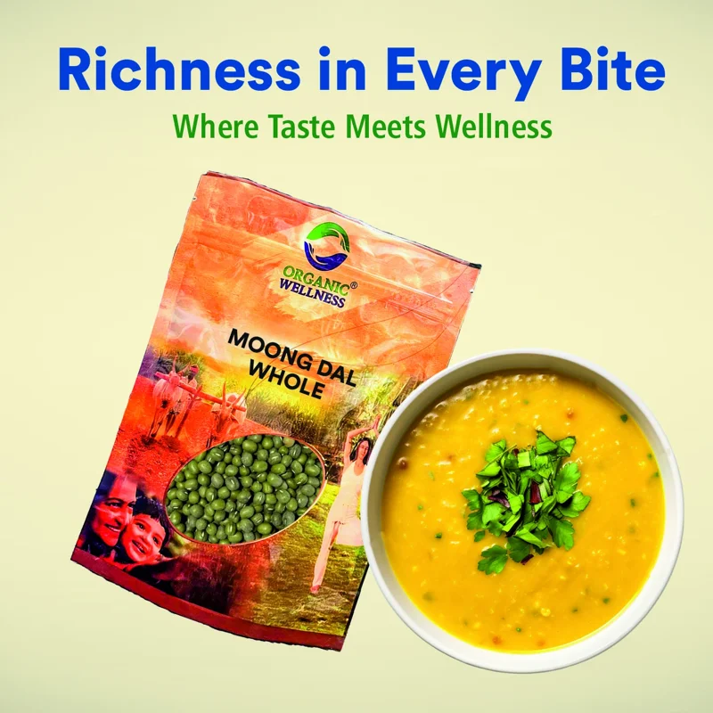 Organic Wellness Moong Dal Whole – Green Gram – Bundelkhand Sourced – 450 g thumbnail
