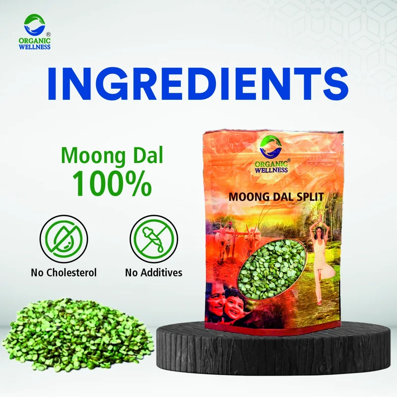 Organic Wellness Moong Chilka Split Dal – Split Green Gram – Bundelkhand Sourced – 450 g thumbnail