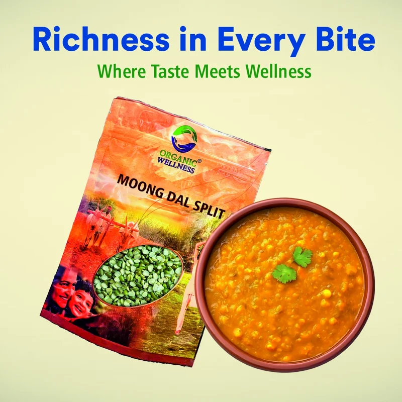 Organic Wellness Moong Chilka Split Dal – Split Green Gram – Bundelkhand Sourced – 450 g thumbnail