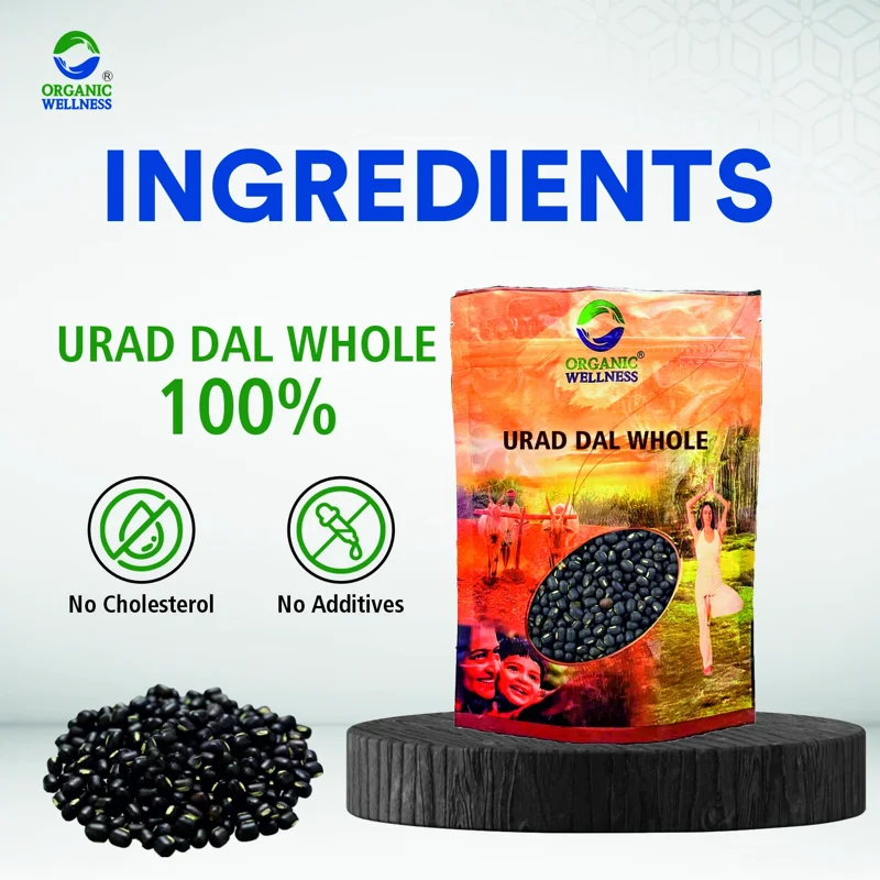 Organic Wellness Urad Dal Whole – Black Gram – Bundelkhand Sourced – 450 g thumbnail