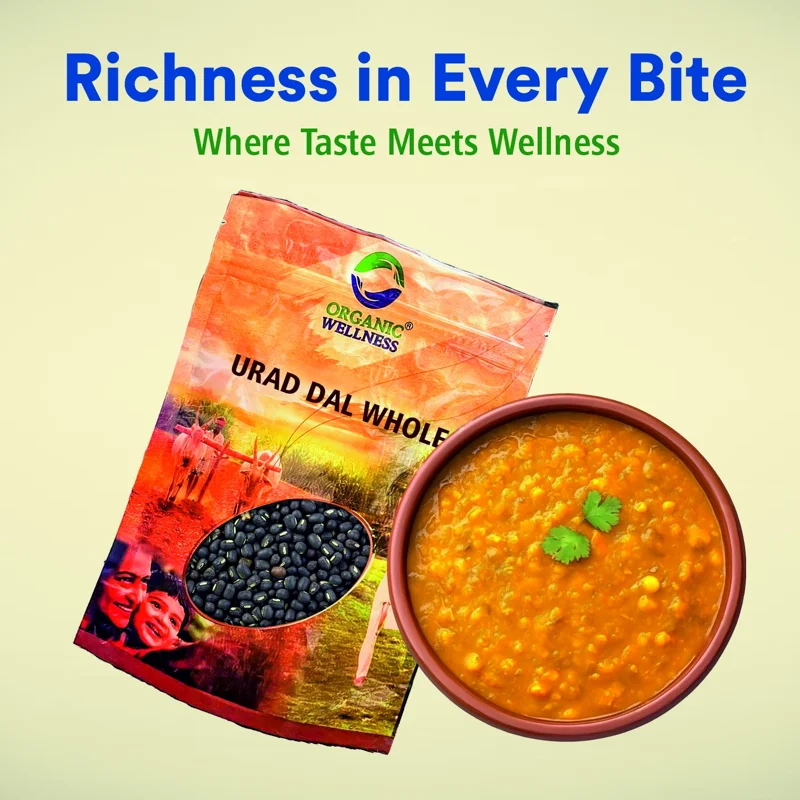 Organic Wellness Urad Dal Whole – Black Gram – Bundelkhand Sourced – 450 g thumbnail