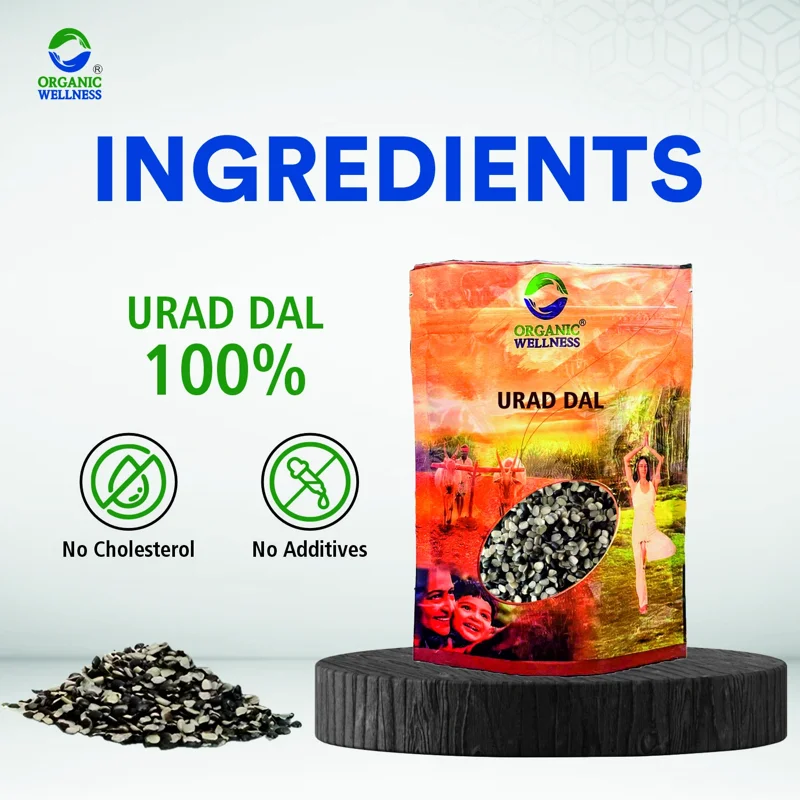 Organic Wellness Urad Dal Split – White Urad – Bundelkhand Sourced – 450 g thumbnail