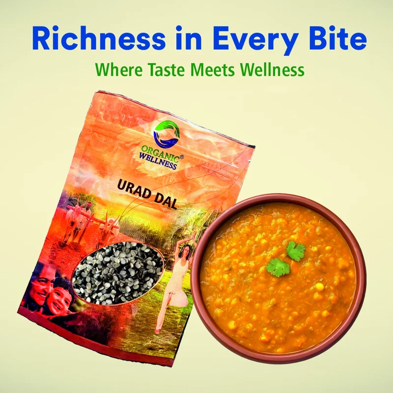 Organic Wellness Urad Dal Split – White Urad – Bundelkhand Sourced – 450 g thumbnail