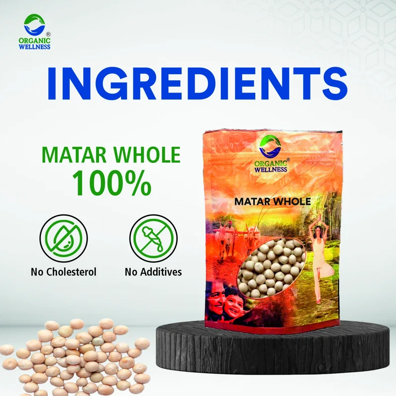 Organic Wellness Matar Whole – Whole Green Peas – Bundelkhand Sourced – 450 g thumbnail