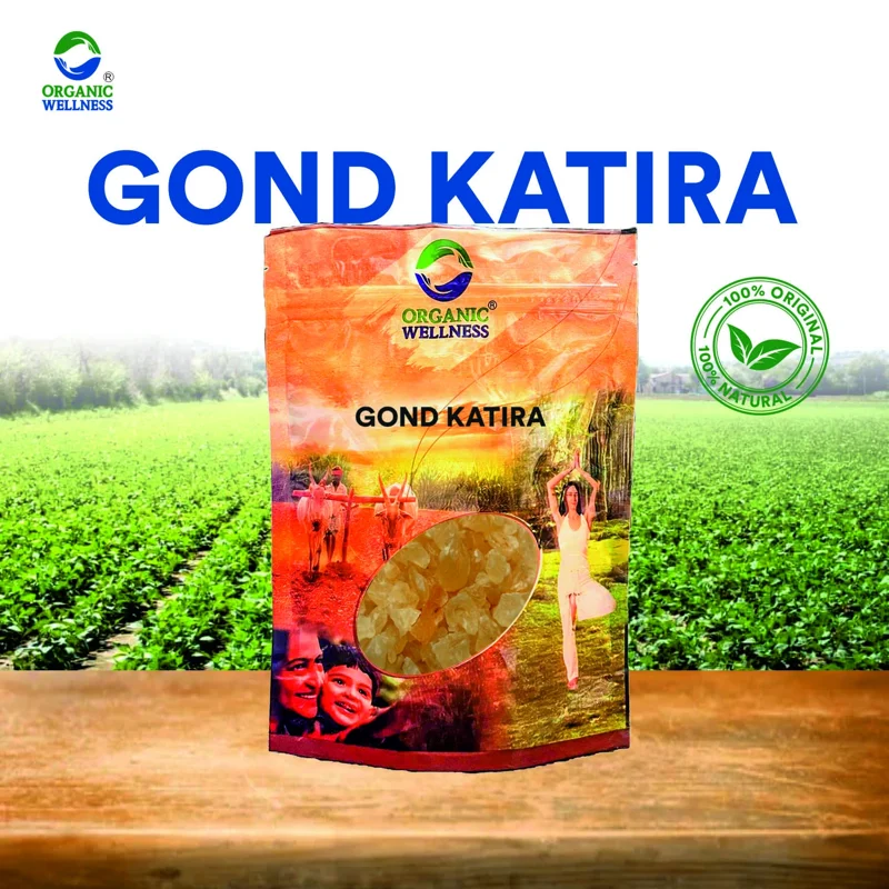 Organic Wellness Gond Katira (Tragacanth Gum) – Certified Organic – Cooling & Digestive – 450 g
