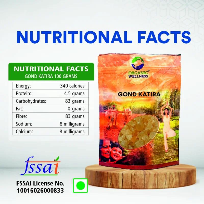 Organic Wellness Gond Katira (Tragacanth Gum) – Certified Organic – Cooling & Digestive – 450 g thumbnail
