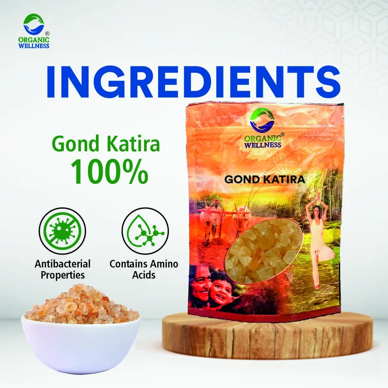 Organic Wellness Gond Katira (Tragacanth Gum) – Certified Organic – Cooling & Digestive – 450 g thumbnail