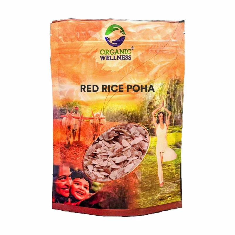 Organic Wellness Red Rice Poha – Nutritious Flattened Rice – Stone-Ground – 250 g
