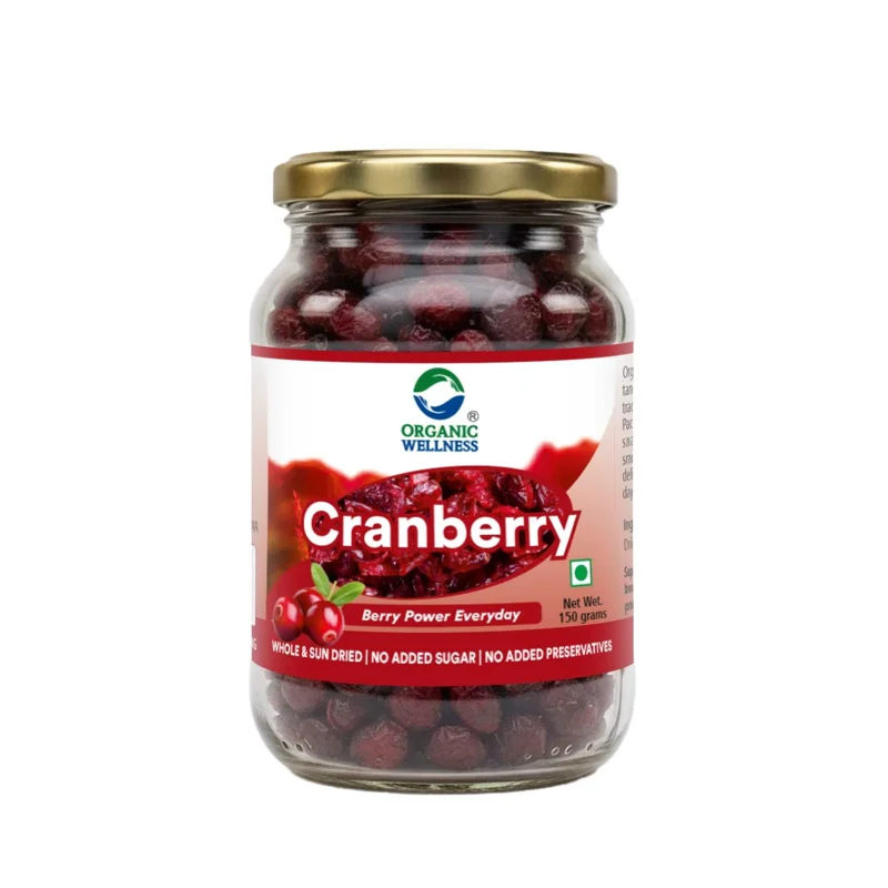 Organic Wellness Cranberry – Antioxidant Rich – Delicious Chewy Snack – 150 g
