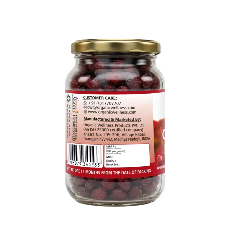 Organic Wellness Cranberry – Antioxidant Rich – Delicious Chewy Snack – 150 g thumbnail