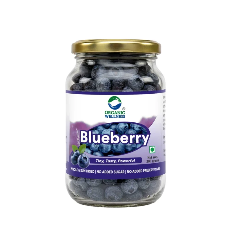Organic Wellness Dried Blueberry – Naturally Sweet & Tangy – Rich in Antioxidants – 200 g