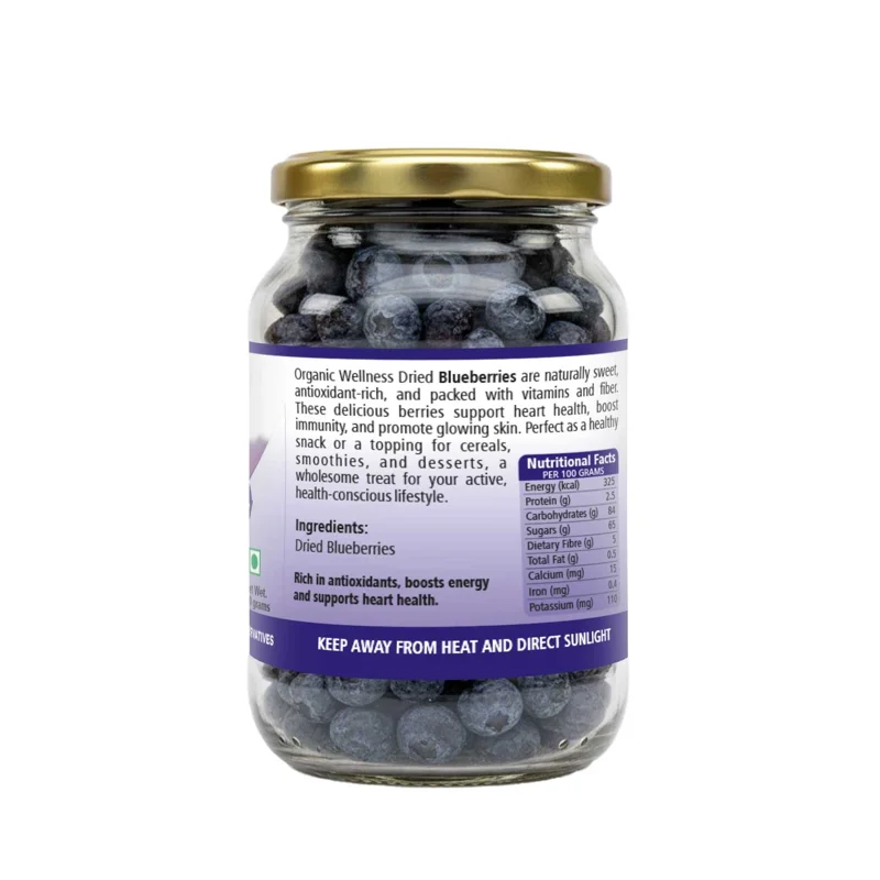 Organic Wellness Dried Blueberry – Naturally Sweet & Tangy – Rich in Antioxidants – 200 g thumbnail