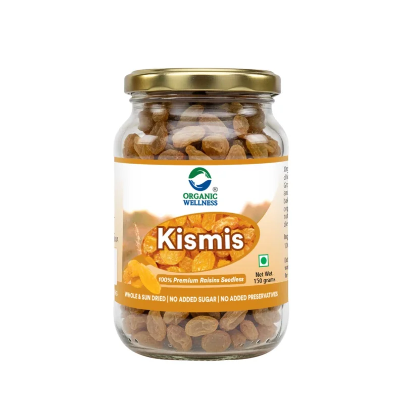Organic Wellness Seedless Green Raisins (Kismis) – Gluten Free – 150 g