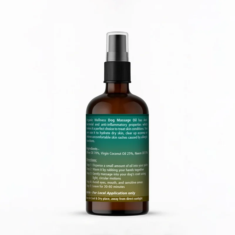Organic Wellness Dog Massage Oil – Healthy Coat & Skin – Cold-Pressed – 100 ml thumbnail