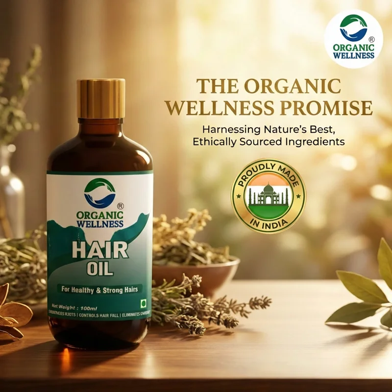 Organic Wellness Hair Oil – Bhringraj & Amla – Strong & Healthy Hair – 100 ml