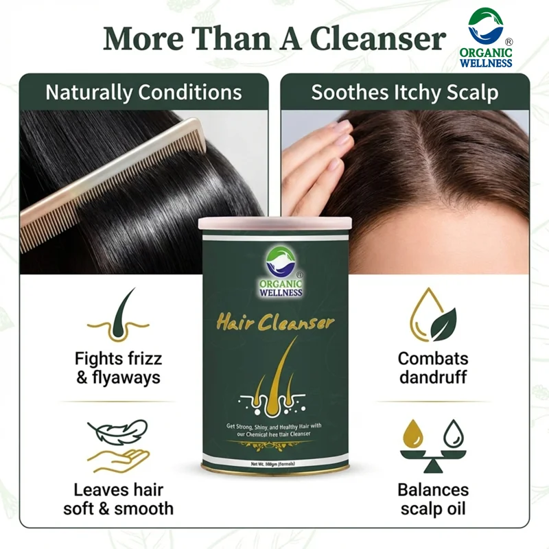 Organic Wellness Hair Cleanser – Herbal Shampoo Alternative – 100 g Tin thumbnail