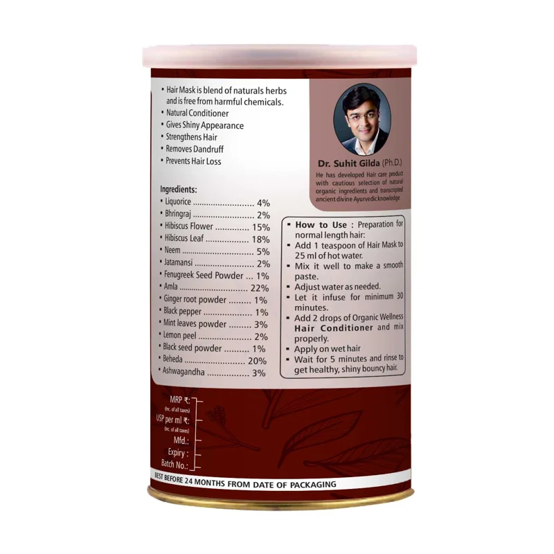 Organic Wellness Hair Mask Conditioner – Deep Nourishing Treatment – 100 g Tin thumbnail