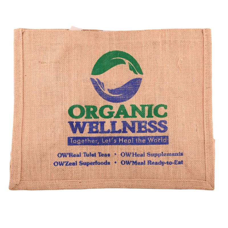 Organic Wellness Organic Wellness Jute Bag – Eco-Friendly – Reusable Shopping Bag